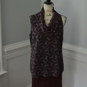 CAbi Venus Cowl Neck Tank Size M GUC